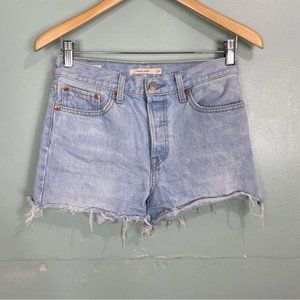 Levi��s Premium Wedgie Short Light Wash Blue Sz 27